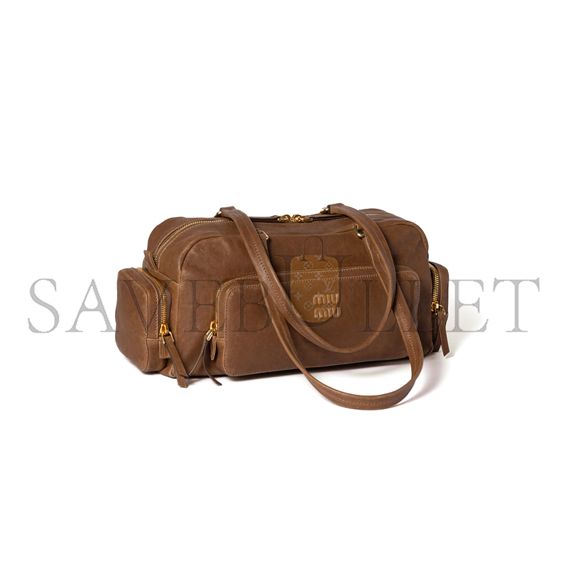 MIU MIU POCKET WASHED NAPPA LEATHER BAG 5BB175 (32*15.5*11cm) MIU MIU POCKET WASHED NAPPA LEATHER BAG 5BB175 (32*15.5*11cm)